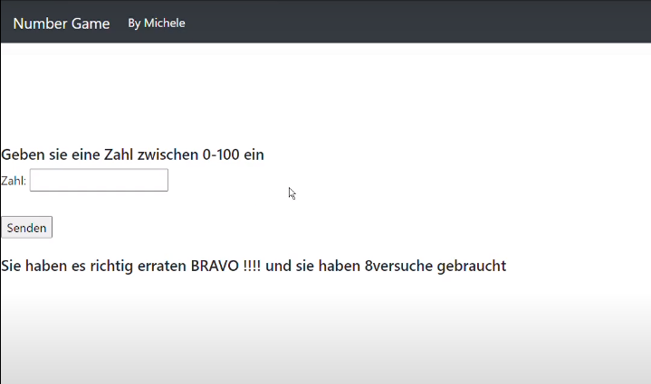 number game with mvc/bootstap on web